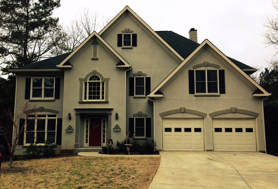 bland stucco home - before